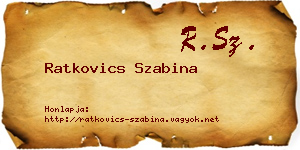 Ratkovics Szabina névjegykártya