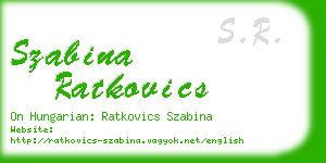 szabina ratkovics business card
